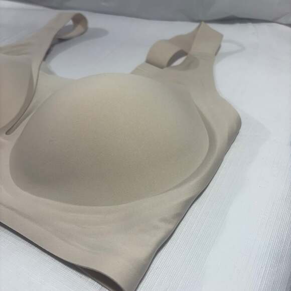 Women’s Seamless Full Coverage Bra Beige Nude Size 3XL Wireless Padded Comfort - Picture 8 of 10